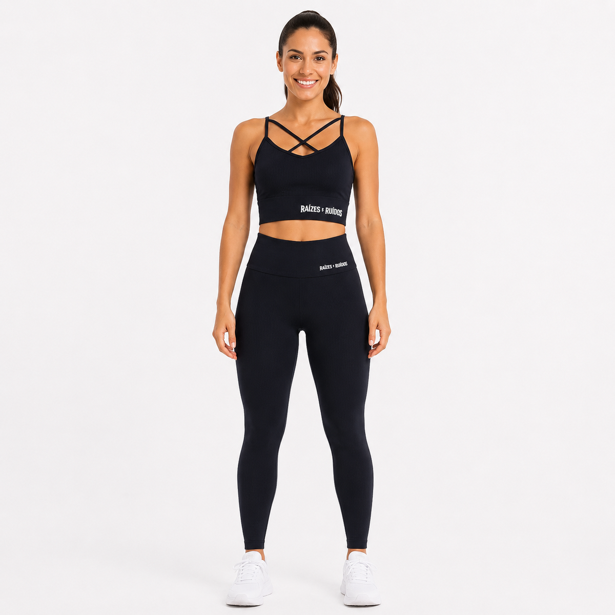 Conjunto Fitness Top e Calça Legging Feminino